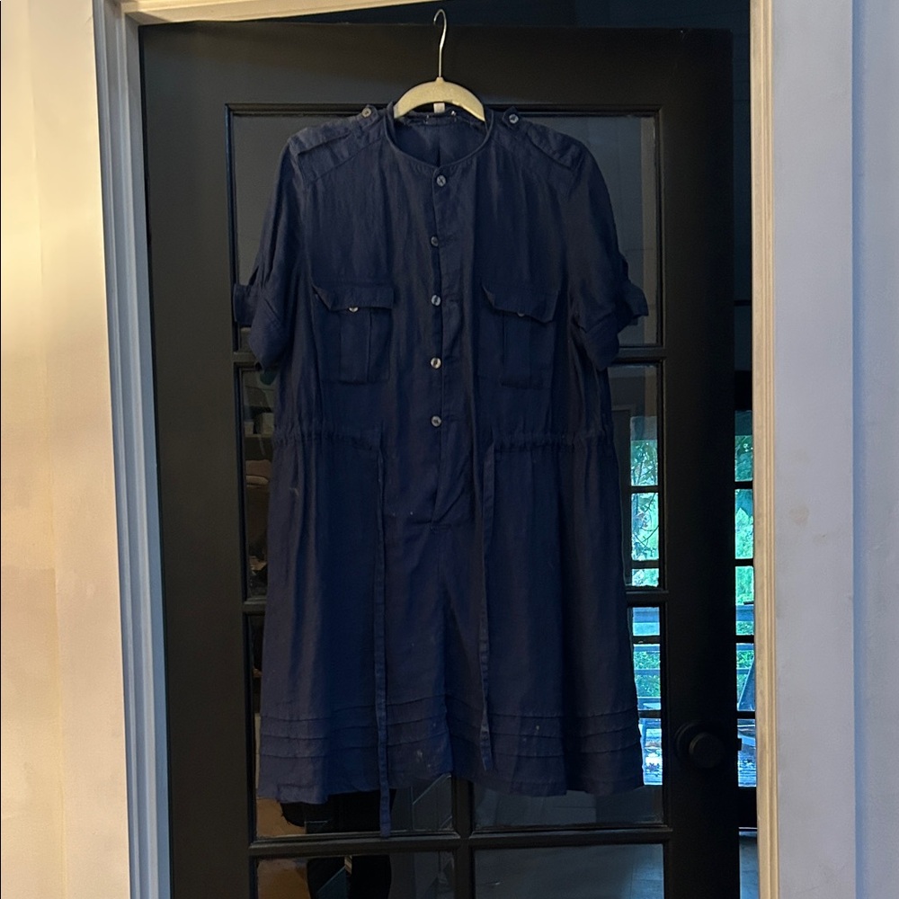 Steven Alan Midnight linen Blue Shirt Dress